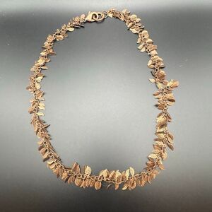 Antique Copper Necklace, NEW, 18”, Copper Leaves